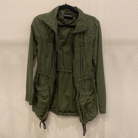 EXPRESS Utility Jacket | Olive Khaki | Cargo Green | XS - Picture 1 of 5